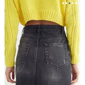 BDG Denim Mini Wrap Skirt in Black